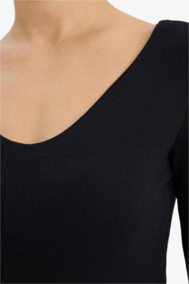 Slim Fit Basic Modal Long Sleeve T-shirt