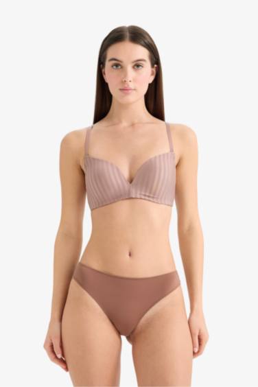 Kaplı Pedli Tişört Bra - Görsel 2