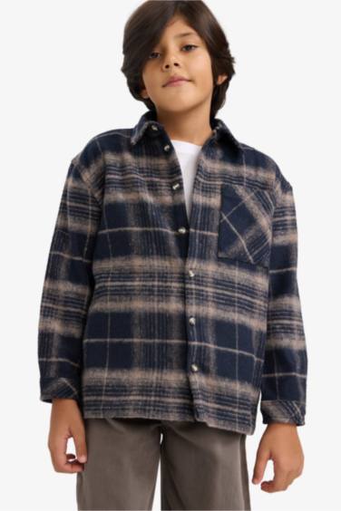 Regular Fit Plaid Long Sleeve Shirt