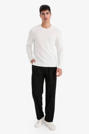 Düz Paça Cepli Pantolon