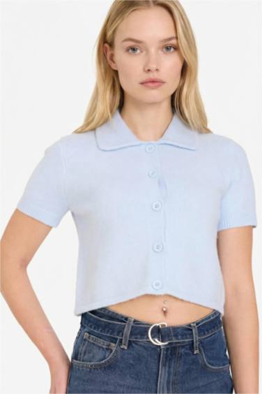 Regular Fit поло жағалы кардиган