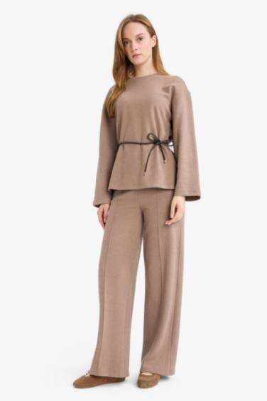 Wide Leg Düz Paça Pantolon