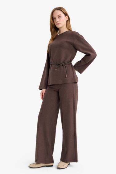 Wide Leg Düz Paça Pantolon