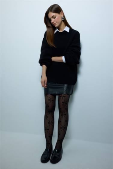 Kadın Baskılı 20 Denye Külotlu Çorap