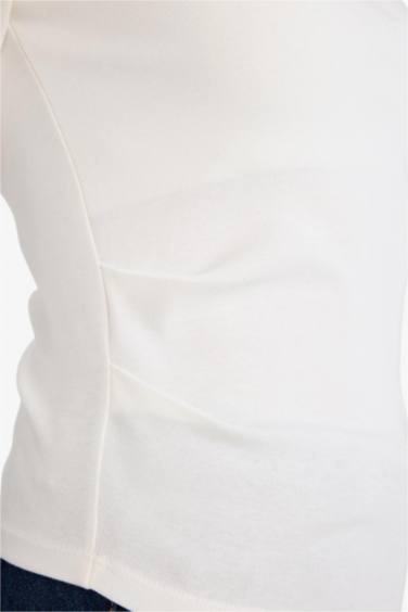 Slim Fit Crew Neck Ribbed Long Sleeve T-Shirt