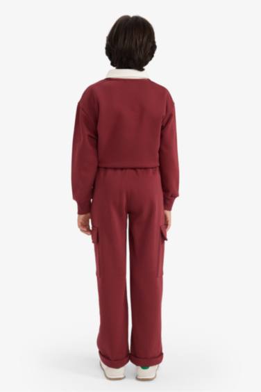 Erkek Çocuk Loose Fit Kargo Cepli Beli Lastikli Eşofman Altı