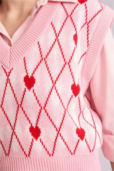 Regular Fıt V Yaka Yelek - Görsel 3