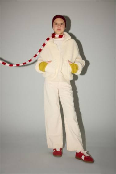 جاكيت فرو قطيفة اوفر سايز بياخة بولو