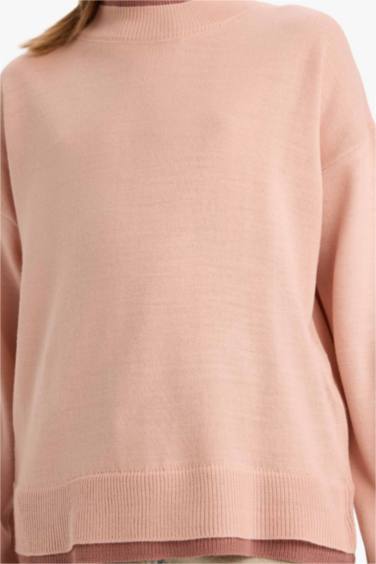 Kız Çocuk Bisiklet Yaka Triko Kazak