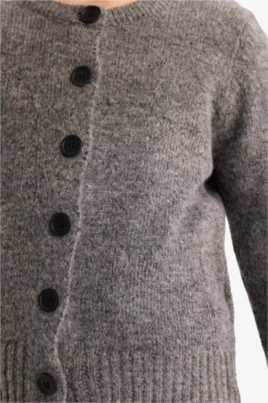 Girl Buttoned Knit Cardigan