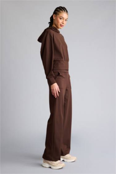 Wide Leg Long Pocketed Sports Pants