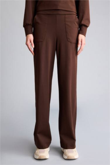 Wide Leg Long Pocketed Sports Pants