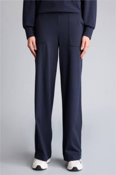 Wide Leg Long Pocketed Sports Pants
