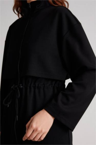 Regular Fıt Dik Yaka Hırka - Görsel 5