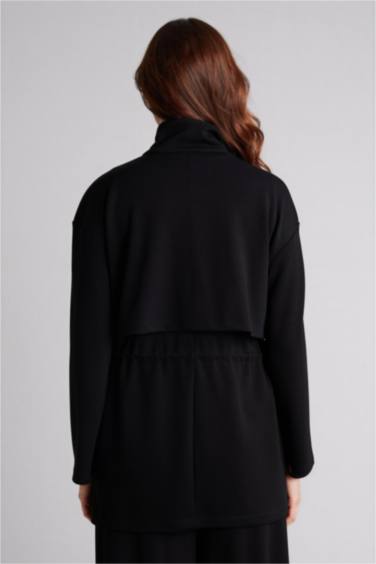 Regular Fıt Dik Yaka Hırka - Görsel 6