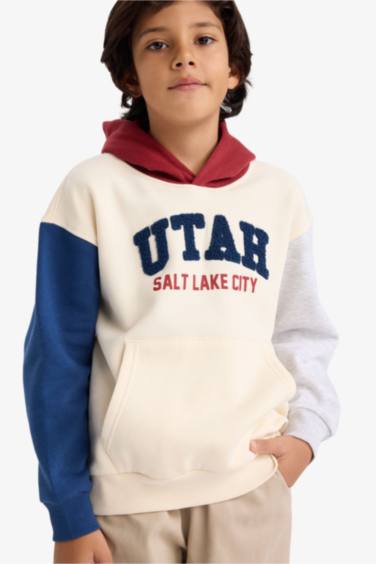 سويت شيرت ولادي اوفر سايز وبطانة ناعمة