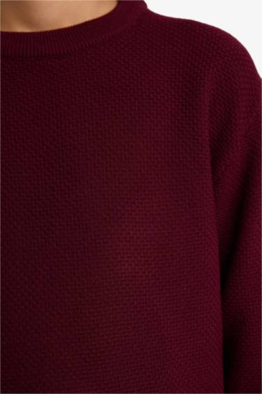 بلوز صوف ولادي قصة عادية بياخة مستديرة