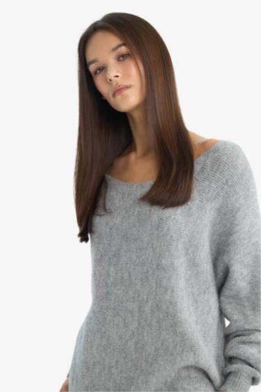 Coool Regular Fit Kayık Yaka Triko Kazak