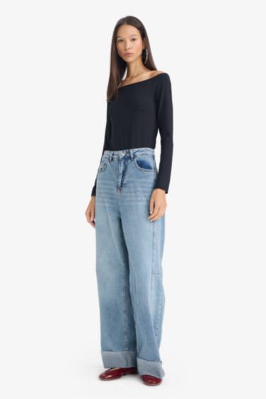 Body basique à manches longues pour femme