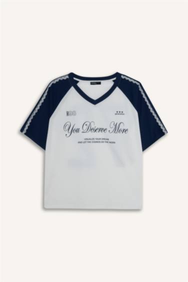 Футболка с принтом Oversize и коротким рукавом