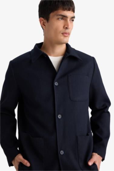 Relax Fit Twill Cotton Lined Blazer