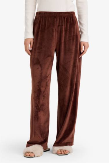 Regular Fit Velur Pijama Altı