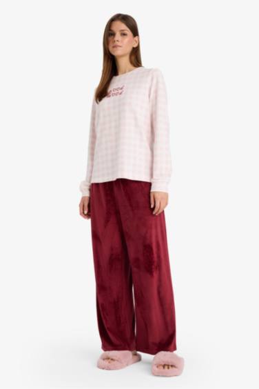 Regular Fit Velur Pijama Altı