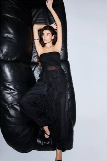 Pantalon taille haute Balloon Fit