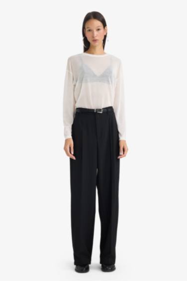 Straight Fit Fleece Pocket Trousers