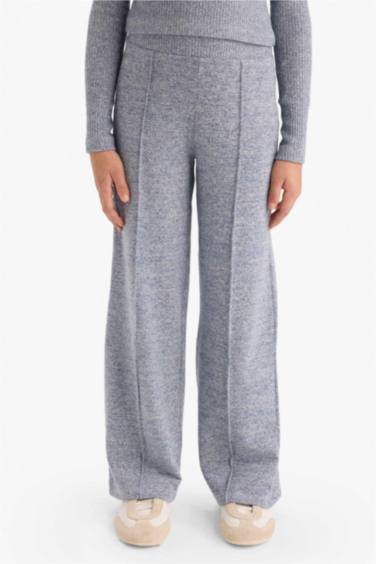 Kız Çocuk 2'li Takım Omzu Açık Bluz Geniş Bol Paça Pantolon