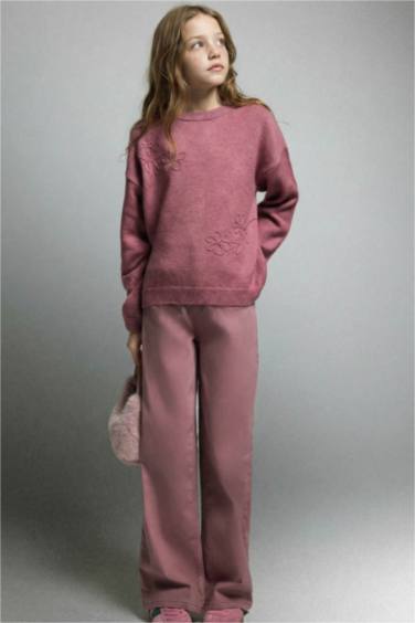 Kız Çocuk 90's Wide Leg Gabardin Pantolon