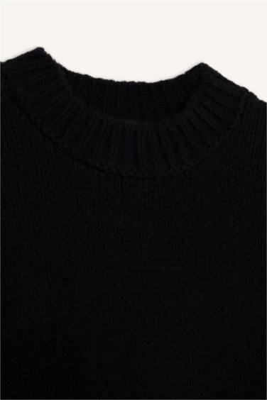 Oversize Geniş Kalıp Bisiklet Yaka Kazak