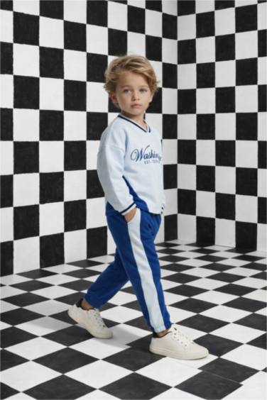 Baby Boy Printed Sweatshirt Sweatpants 2 Piece Set