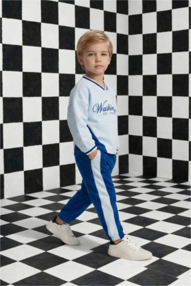 Ұл сәбилерге арналған 2-уі 1-де суретті жиынтық свитшот және спорттық шалбар