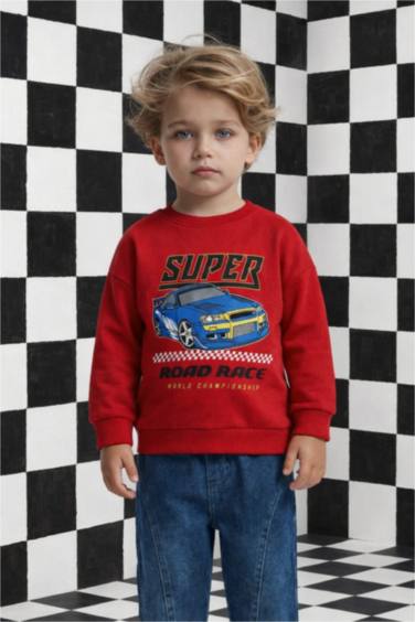 Boy Crew Neck Printed Sweatshirt