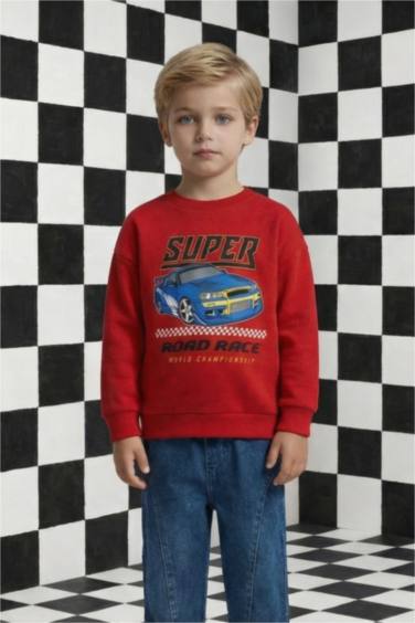 Boy Crew Neck Printed Sweatshirt