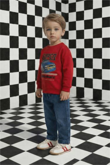 Boy Crew Neck Printed Sweatshirt