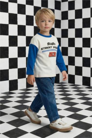 Düz Paça Jean Pantolon Erkek Bebek