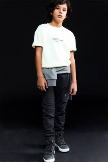 Boy Oversize Fit Crew Neck Printed T-Shirt