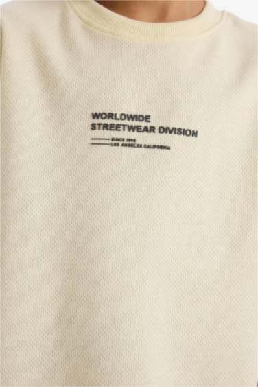 Boy Oversize Fit Crew Neck Printed T-Shirt