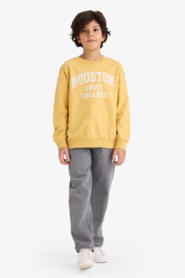 Erkek Çocuk Oversize Geniş Kalıp Baskılı Sweatshirt