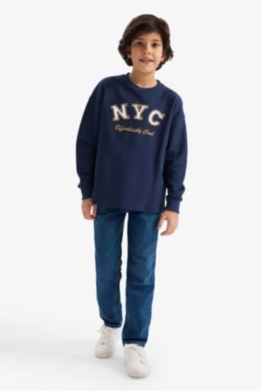 Boy Oversize Fit Printed Long Sleeve T-Shirt