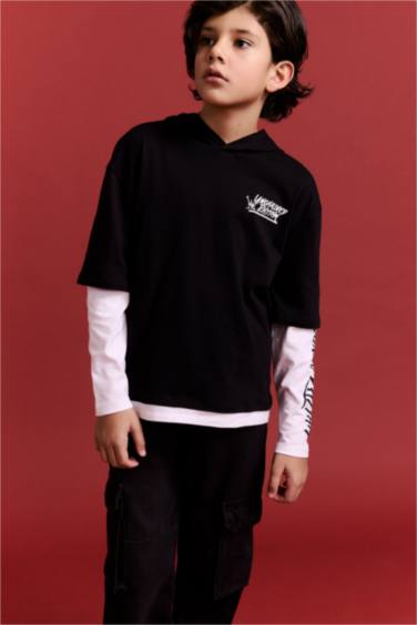 New Regular Fit 3D Long Sleeve T-Shirt