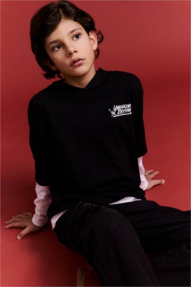 New Regular Fit 3D Long Sleeve T-Shirt