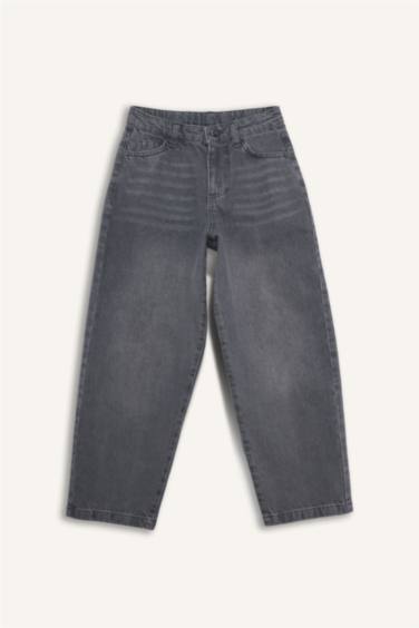 بنطرون جينز كارجو ولادي برجل عادي بجيب