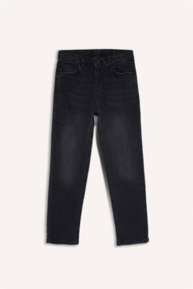 Straight Fit Denim Trousers