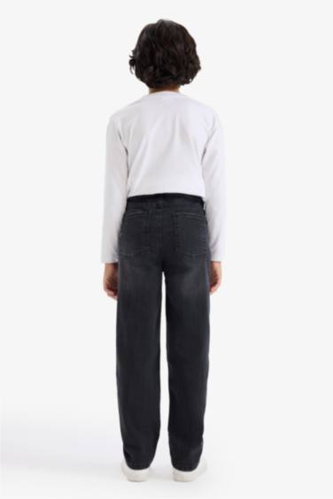 Straight Fit Düz Paça Jean Pantolon Erkek Çocuk