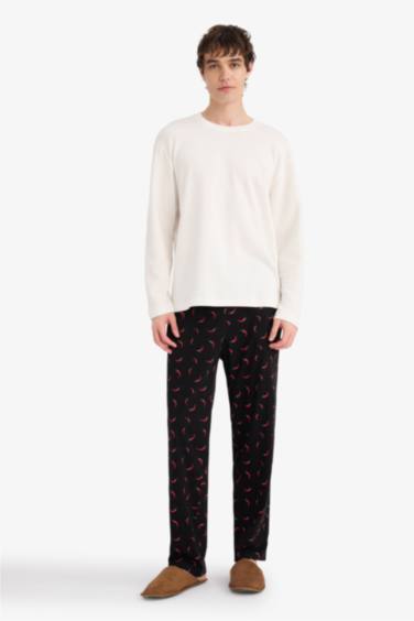 بنطلون بجامة قصة عادية منقوش