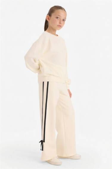 Girl Wide Leg Thick Fabric Trousers