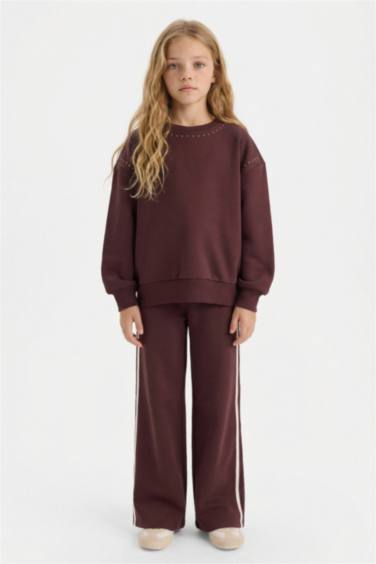 Kız Çocuk Wide Leg Geniş Bol Paça Eşofman Altı